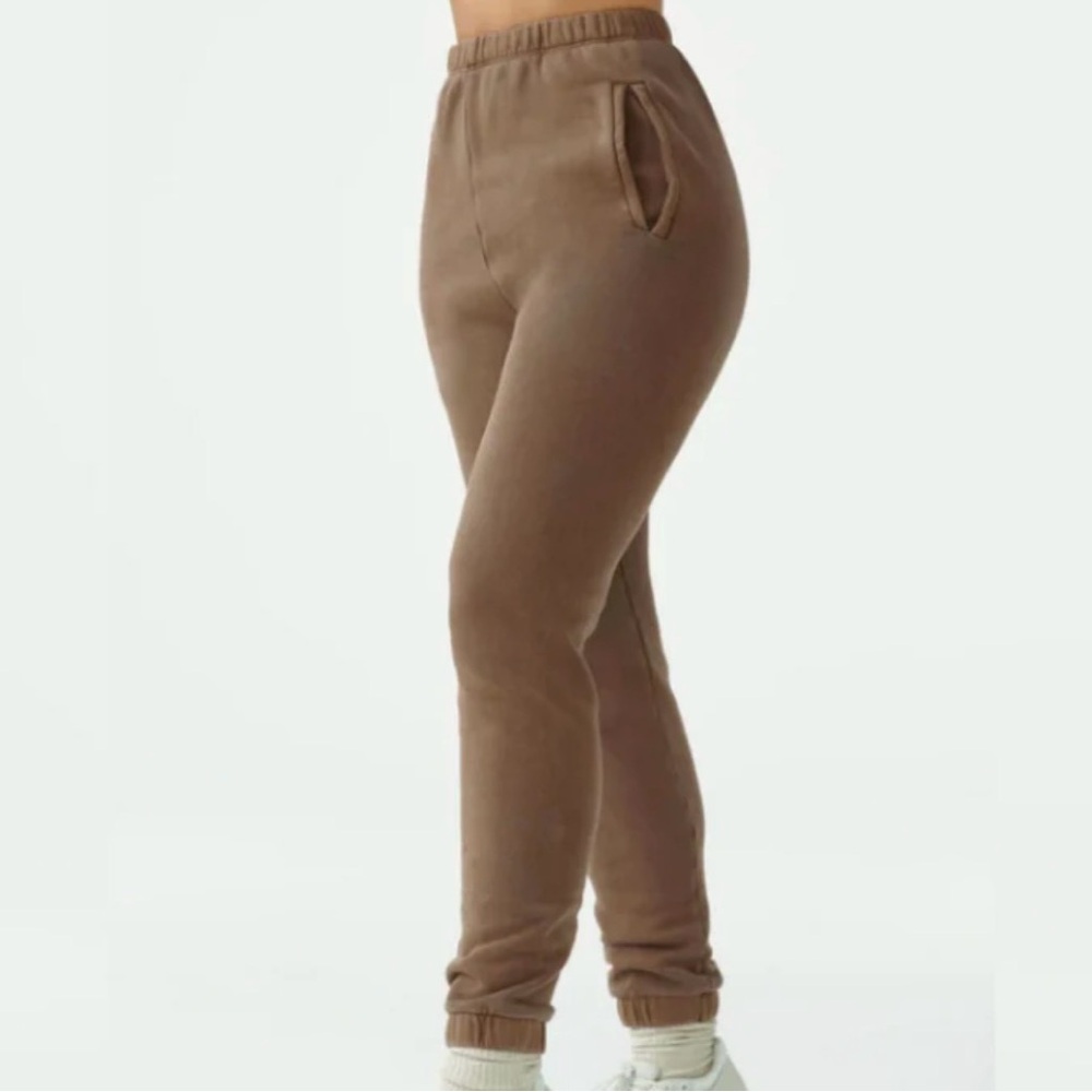 Joah Brown Empire Jogger Cocoa Brown French Terry  S / M Sweatpants Designer